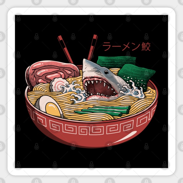 Ramen Shark Magnet by Vincent Trinidad Art